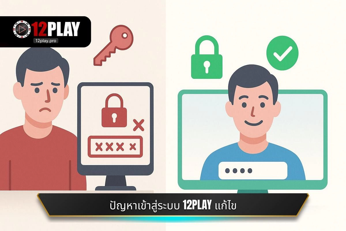  ปัญหาทั่วไปในการ เข้าสู่ระบบ 12PLAY และวิธีการแก้ไข